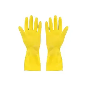 Supplies & Cleaning:Yellow Rubber Gloves Medium Pair 1p