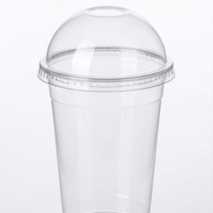 Cups:DOME LIDS 98mm No HOLE for PET Cups 1000p