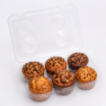 BakeryClear 6pcs Reg Muffin Hinged Container 300pcs (2)