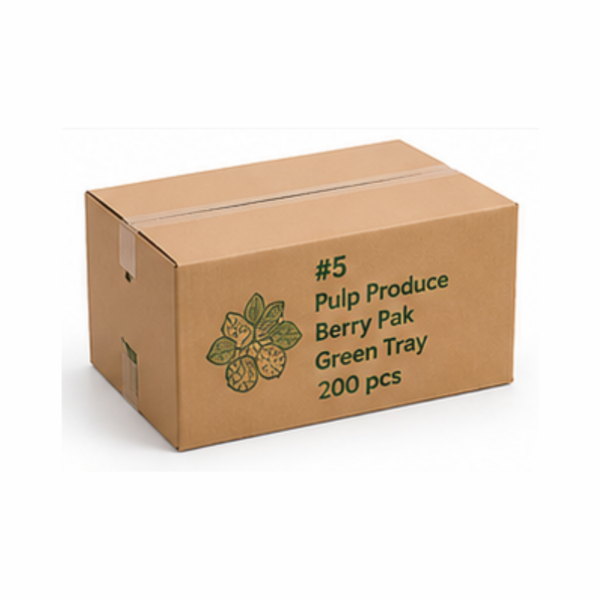 CKF44135 #5 Pulp Produce Berry Pak Green Tray 200pcs (2)