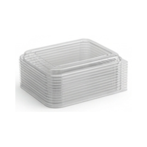 Compostable or Sugarcane:CS1000F PET Lids for (CS1000) 3-C Container 300pcs