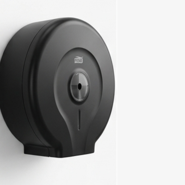 DispensersTORK 66TR Single Roll Jumbo Bath Tissue Dispenser Black (2)