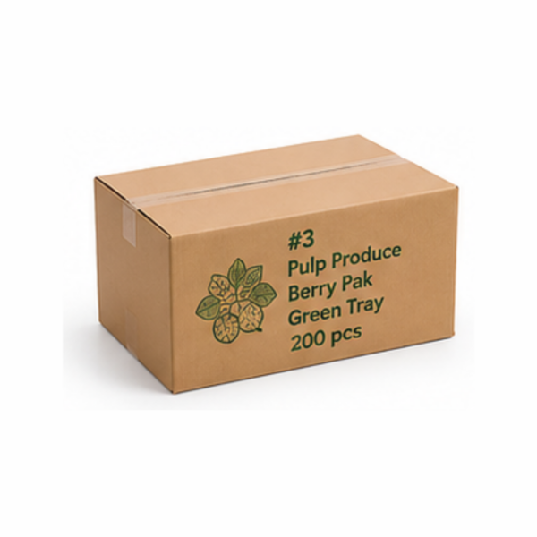 Grower SupplyCKF44134 #3 Pulp Produce Berry Pak Green Tray 200pcs (2) Grower SupplyCKF44134 #3 Pulp Produce Berry Pak Green Tray 200pcs (2)