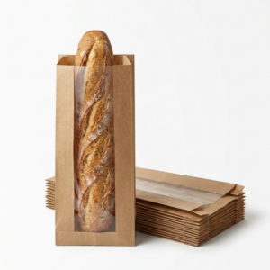 Kraft French Bag with Window 7x3.5x16 1000pcs