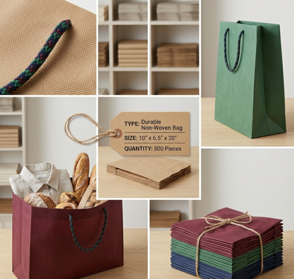 Non Woven White Shopping Bags