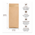 Paper1lb Kraft Coffee Tin Tie Paper Bags 1000pcs (3)