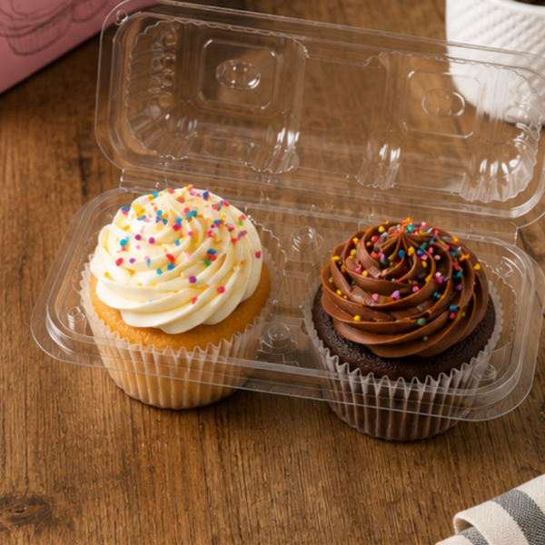 PlasticClear PET 2 Pack Muffin Container 250pcs (1) PlasticClear PET 2 Pack Muffin Container 250pcs (1)