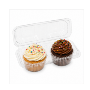 Plastic:SLP52 2 Cupcake Muffin 5.5oz Hinged Clamshell LARGE PACK 500pc
