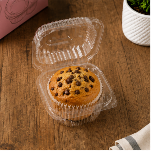 PlasticSINGLE Muffin Container 400pcs (2)
