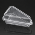 PlasticTriangular Cake Slice Box with Lid 1200 Set (2)