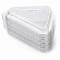 PlasticTriangular Cake Slice Box with Lid 1200 Set (4)