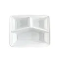 RE-342HD42ozPPWhiteRectangularContainerWLid3Compartment-Base