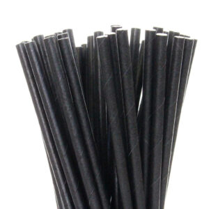 Cutlery:8" BLACK Plastic Straw 5.5mm 250pcs
