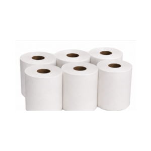 Supplies & Cleaning:White Universal Hand Paper Towel Rolls 6pcs