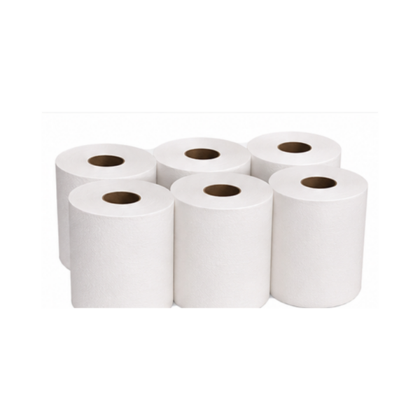 Supplies & CleaningWhite Universal Hand Paper Towel Rolls 6pcs