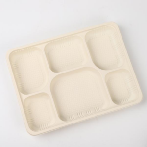 Plastic:6 Compartment Thaali Cornstarch Retail 320p