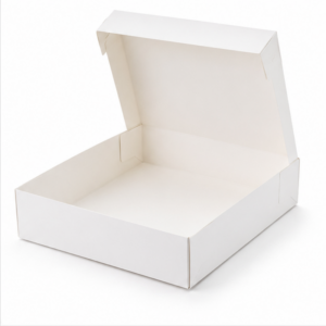 Bakery:White Paper Cake Box 10x10x2.5" 100pcs