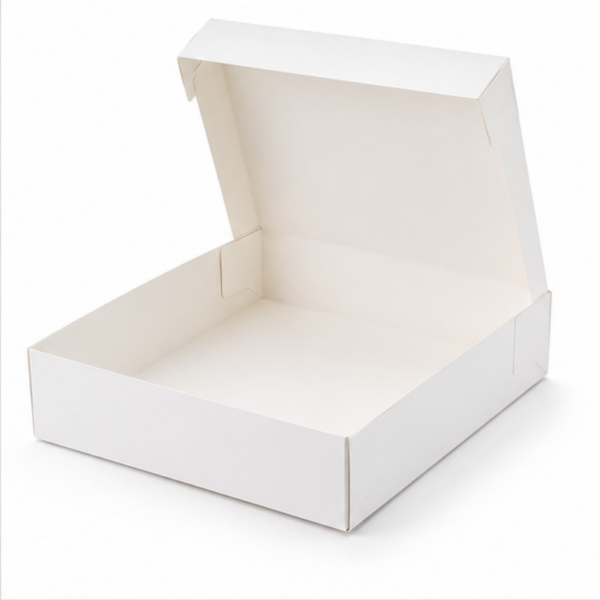 White Paper Cake Box 10x10x2.5 100pcs (1)