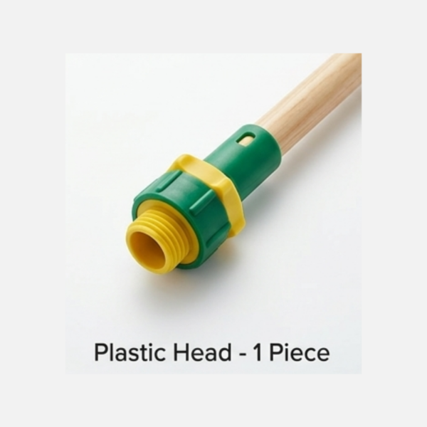 Wooden Mop Handle Plastic Head 1 Piece (1)